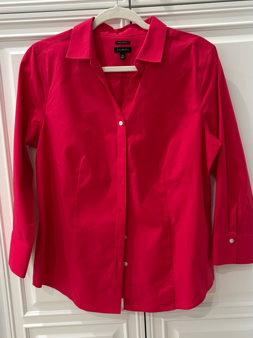 Talbots Women's Raspberry Button-Front Shirt